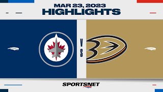 NHL Highlights | Jets vs. Ducks - March 23, 2023