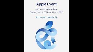 Apple event 15 September 2020