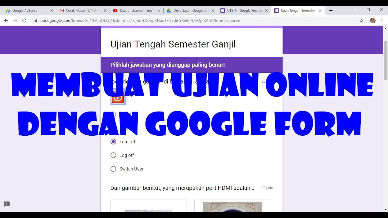 Membuat Soal Di Google Formulir - Satu Trik