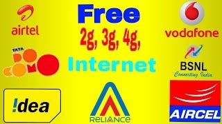 How to get free internet on Airtel,idea,vodafone,reliance,aircel,bsnl,tata,android phone