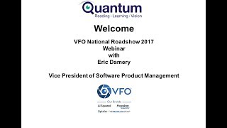 VFO Roadshow webinar with Eric Damery 2017