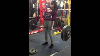 Monique 115kg speed deadlift. 50kg Bodyweight