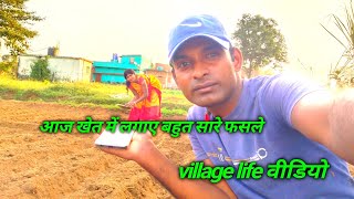 आज खेत में लगे बहुत सारे फसले ll village life वीडियो ll #Golu family Vlogs