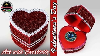valentine day ring box | Heart box | Art with Creativity 130