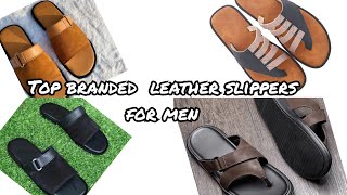 top brands comfortable leather slippers for men 😍 All new footwear designs 2023