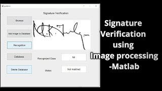 Signature Verification using Image Processing Matlab
