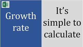 How to calculate growth rate in Microsoft Excel? | Simple formula in Excel | Basic analysis