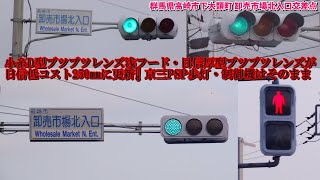 【信号機】群馬県高崎市下大類町 小糸D浅フード・日信厚型ブツブツレンズが日信低コスト250㎜に更新