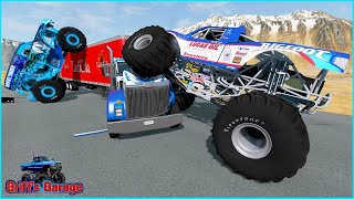 MONSTER JAM MADNESS #6 | Wrecks, Jumps and Fails - BeamNG Drive