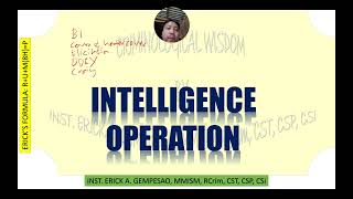 INTELLIGENCE OPERATIONAL CYCLE