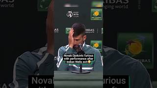 Novak Djokovic Furious With Performance After Indian Wells Exit 😳
