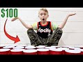 30 trick shot cups...only ONE Lets You Win $100 | Match Up