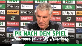 PK nach dem Spiel | Hannover 96 - 1. FC Nürnberg