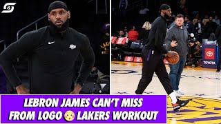 Lakers Workout Lebron James *CAN'T MISS*  LOGO Threes 😳