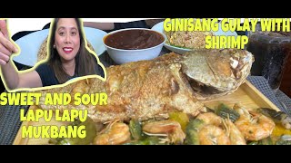 SWEET AND SOUR LAPU-LAPU Mukbang! | Seafood | Fish Market Vlog | Pinoy Mukbangers