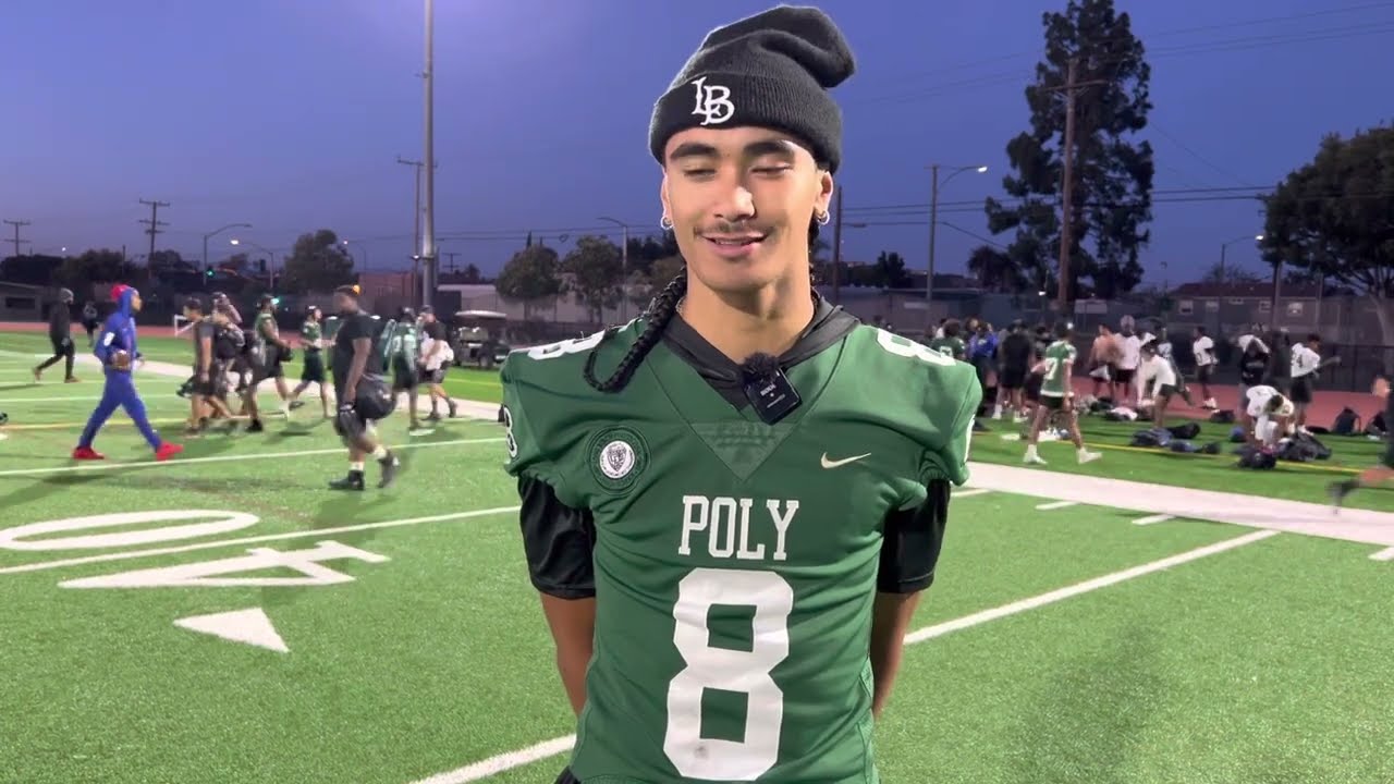 Tennessee football 2023 commit QB Nico Iamaleava on his 1st day at Long Beach Poly football practice