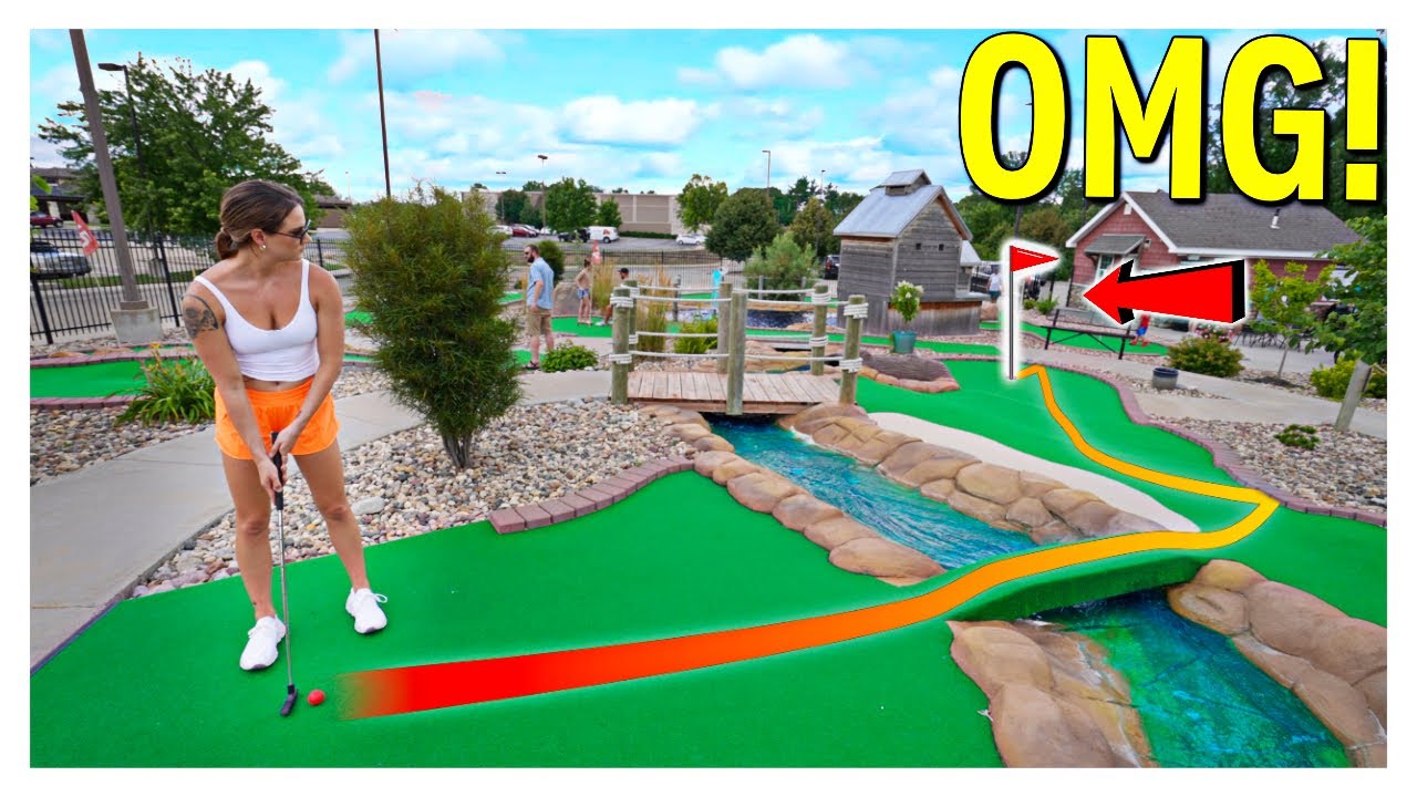 I Can't Believe We Got A Mini Golf Hole In One Here! - YouTube