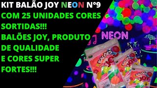 Kit Balão JOY Neon N°9 Com 25 Unidades Cores Sortidas  Balões Joy glow party, neon party  balloon