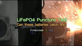 FREMO X700: LiFePO4 Puncture Test - Can these batteries catch fire? Is LiFePO4 Safe?