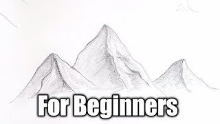 How to draw Mountain for Beginners | Easy | Realtime
