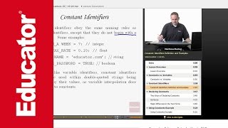 PHP: Constants vs Variables