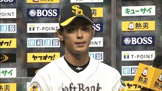 【プロ野球パ】2安打3打点の今宮、2安打1打点の高田のヒーローインタビュー 2015/08/04 H-F