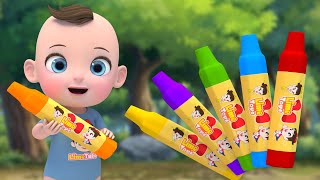 Finger Family Crayon Song 🖍 | 크레용 색깔펜 핑거패밀리 라임튜브 애니메이션 Nursery Rhymes For Kids @LimeTube