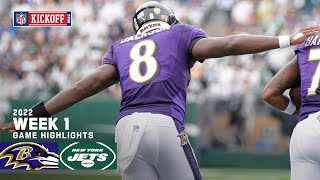 Baltimore Ravens vs. New York Jets Highlights | Week 1 2022 Game Highlights