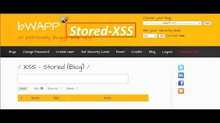 Stored XSS on bWAPP blog