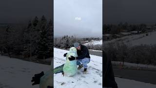 Taking a Snowman Sledding