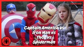 Little Heroes Captain America vs Iron Man In Real Life | Civil War Episode 5 | Superhero Kids Movie