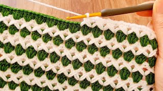Wow Very Very esay knitting Crochet beybi blanket