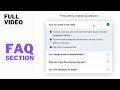 [FULL VIDEO] Design An FAQs Accordion Using HTML, CSS & JS | Blogger & WordPress