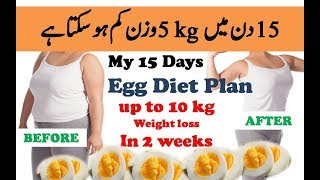 Lose 7kg in 14 Days Egg Diet Plan for Fast Weight Loss || 900 Calorie Egg Diet Plan