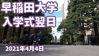 【早稲田大学】入学式翌日/校歌/散歩/2021年4月4日