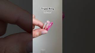 triple ring tutorial #beadedjewelry #tutorial #diy #preppy