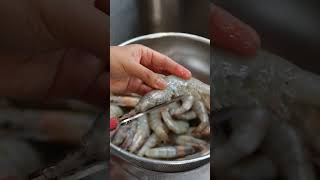 You need to clean and devein your shrimp