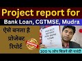 👉Project report for bank loan/project report format/how to make project report/project report cgtmse