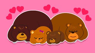 [ES, PT Sub] Four Bears ♪ | We are Bear Family! | Nursery Rhymes | Animal Songs★TidiKids