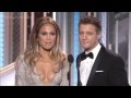 Jennifer Lopez and Jeremy Renner at Golden Globes 2015