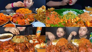 ASMR EATING SCHEZWAN FRIED RICE CHILI PANEER SCHEZWAN NOODLES EATING VIDEOS EATING SHOW