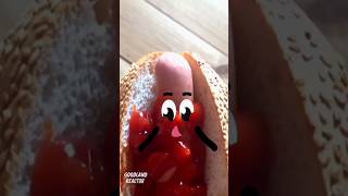 Funny hot dog 🌭 #goodland #fruitsurgery #doodles #shorts  #animation #fruitcarving #fruitart
