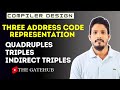 Quadruples,Triples,Indirect Triples | Representation of three address code | Compiler Design