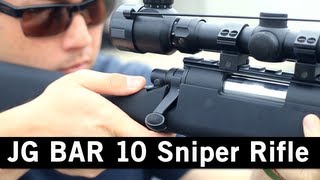 Airsoft GI - JG Bar 10 Bolt Action Spring Powered Sniper Rifle Gun Review