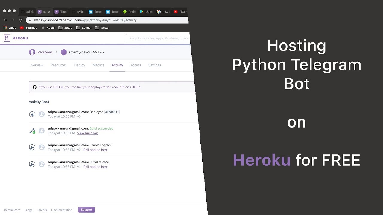 Бесплатный хостинг python. Бот на Python. Python Telegram. Деплой телеграмм бота на Heroku Python. Python хостинг.
