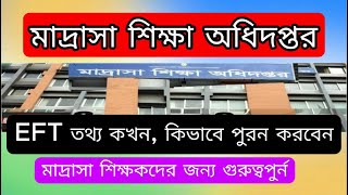 মাদ্রাসা EFT তথ্য কখন, কিভাবে পুরন করবেন। মাদ্রাসা শিক্ষকদের জন্য গুরুত্বপুর্ণ। Madrasah EFT