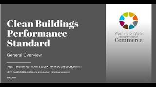 CBPS Webinar: Clean Buildings 101 5.8.25