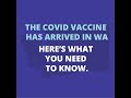 COVID-19 Vaccine is Here in WA