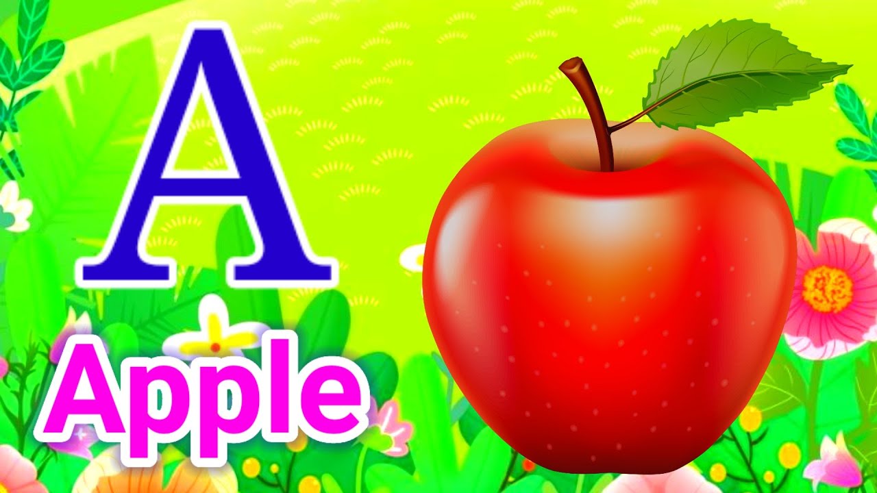 A For Apple🍎 B For Ball⚽, Learn Alphabet, ABCD Songs, A-Z Alphabet With ...