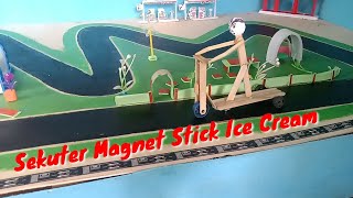 DIY Sekuter Magnet Dari Stick Ice Cream, Magnorail diorama hotwheels